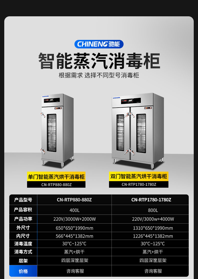 G22恒峰蒸汽消毒柜产品参数1