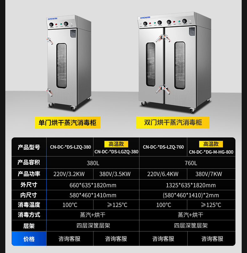 G22恒峰蒸汽消毒柜产品参数4