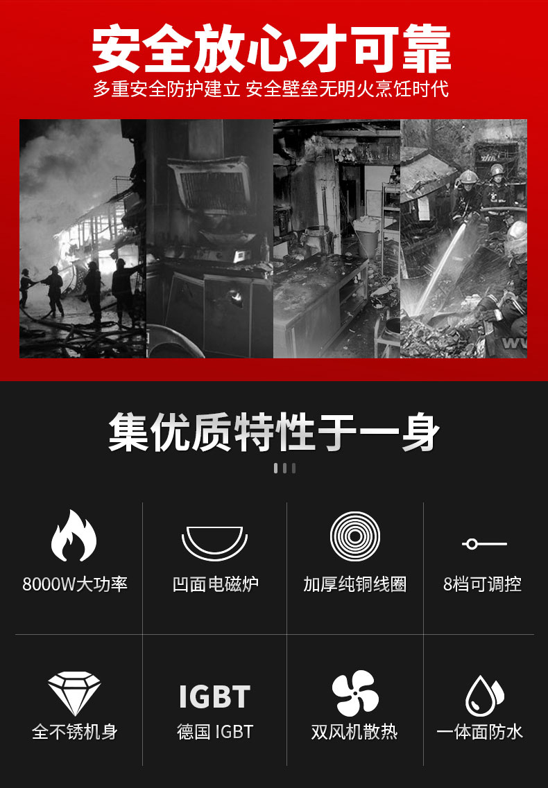 G22恒峰8000W台式电磁炉性能