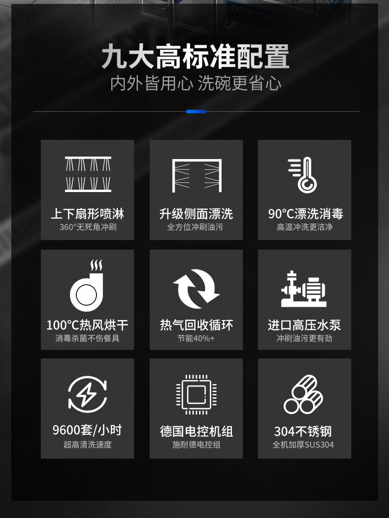 G22恒峰长龙洗碗机9大配置