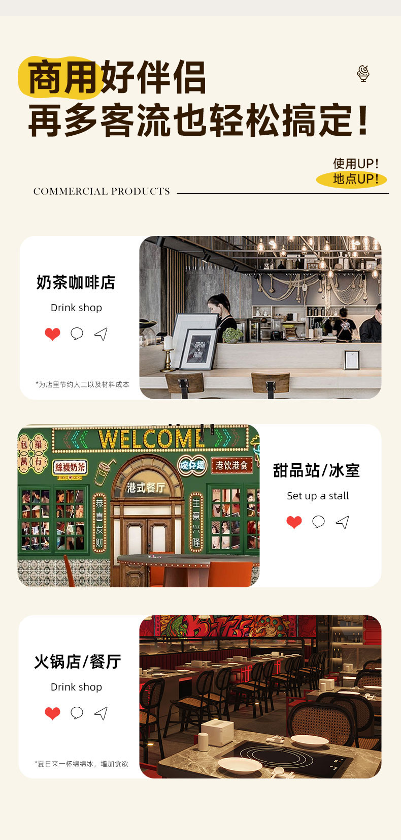 G22恒峰雪花冰机应用场景 G22恒峰雪花冰机应用场景