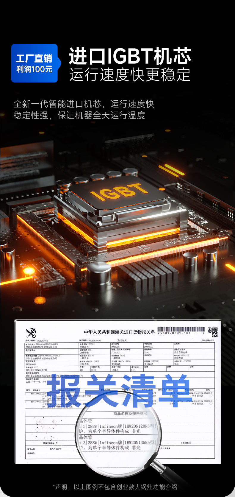 单头大炒炉进口igbt